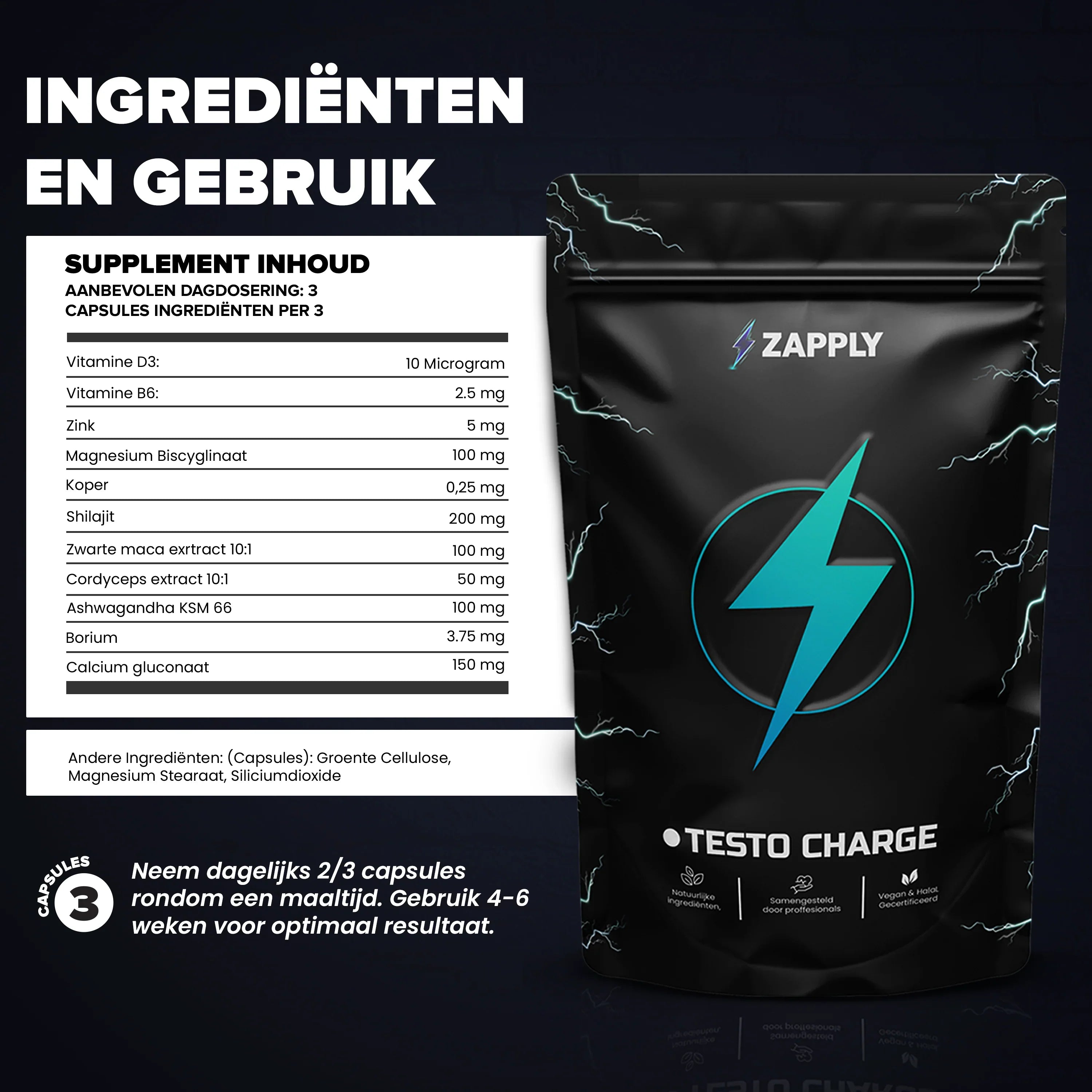 Testo Charge abonnement +3 GRATIS Cadeaus